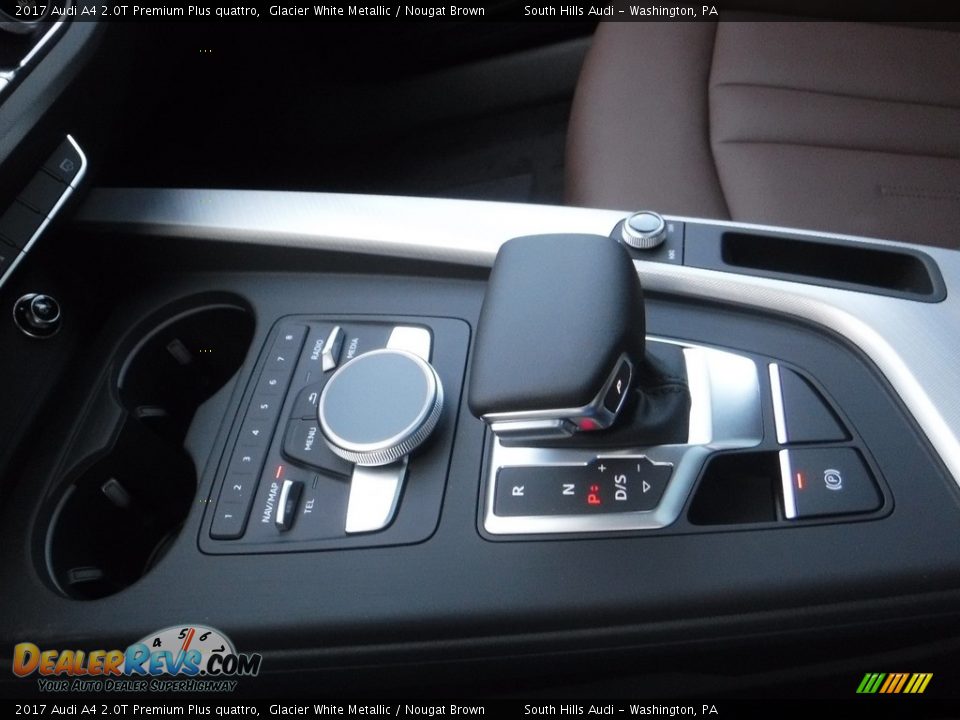 2017 Audi A4 2.0T Premium Plus quattro Glacier White Metallic / Nougat Brown Photo #28
