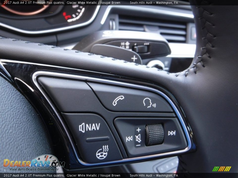 2017 Audi A4 2.0T Premium Plus quattro Glacier White Metallic / Nougat Brown Photo #32