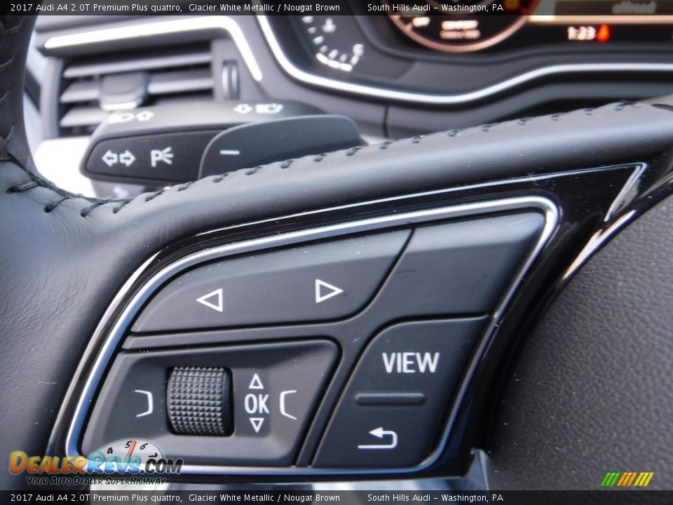 2017 Audi A4 2.0T Premium Plus quattro Glacier White Metallic / Nougat Brown Photo #33