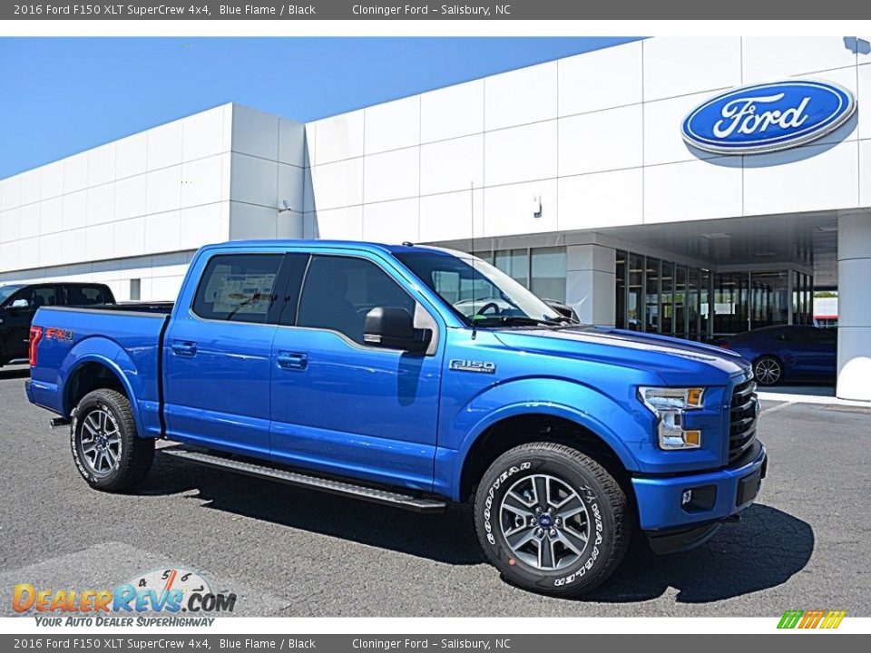 2016 Ford F150 XLT SuperCrew 4x4 Blue Flame / Black Photo #1