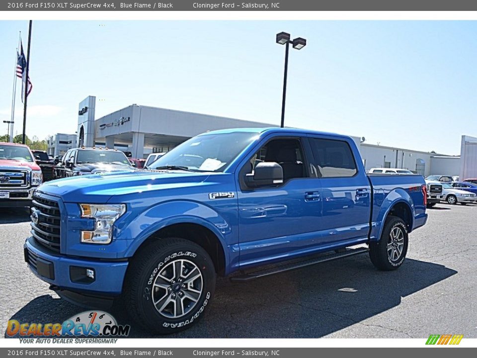 2016 Ford F150 XLT SuperCrew 4x4 Blue Flame / Black Photo #3