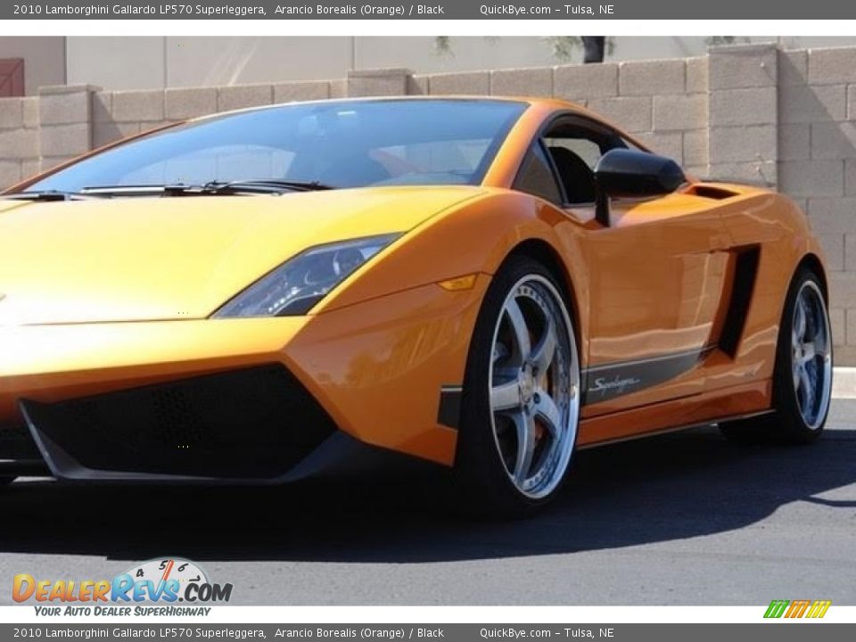 2010 Lamborghini Gallardo LP570 Superleggera Arancio Borealis (Orange) / Black Photo #13