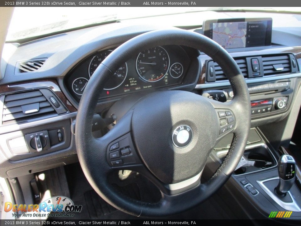 2013 BMW 3 Series 328i xDrive Sedan Glacier Silver Metallic / Black Photo #15