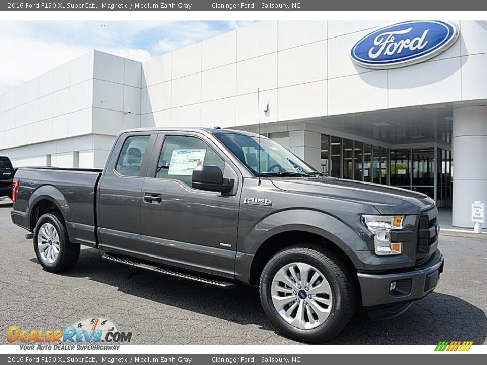 2016 Ford F150 XL SuperCab Magnetic / Medium Earth Gray Photo #1