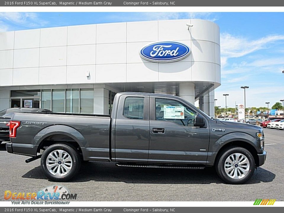 2016 Ford F150 XL SuperCab Magnetic / Medium Earth Gray Photo #2