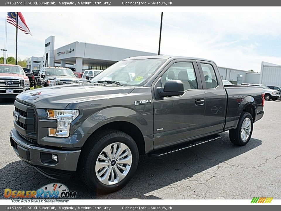 2016 Ford F150 XL SuperCab Magnetic / Medium Earth Gray Photo #3