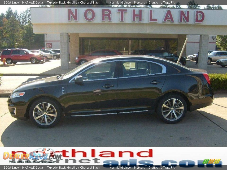 2009 Lincoln MKS AWD Sedan Tuxedo Black Metallic / Charcoal Black Photo #1