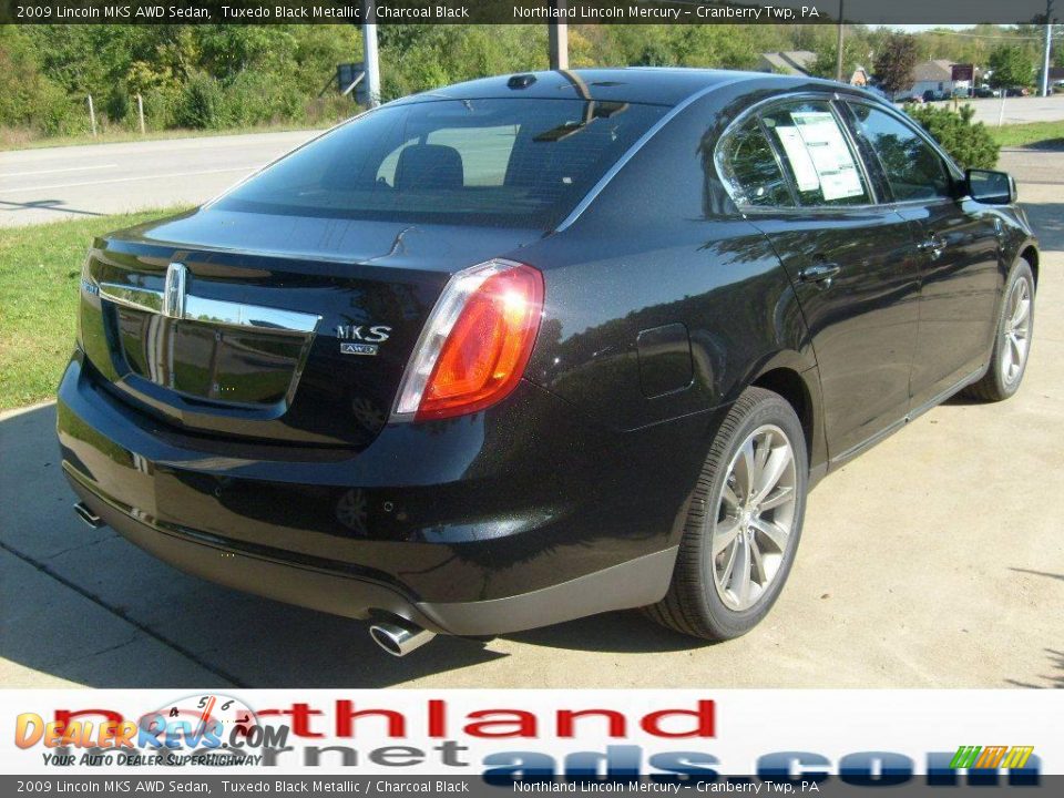 2009 Lincoln MKS AWD Sedan Tuxedo Black Metallic / Charcoal Black Photo #4