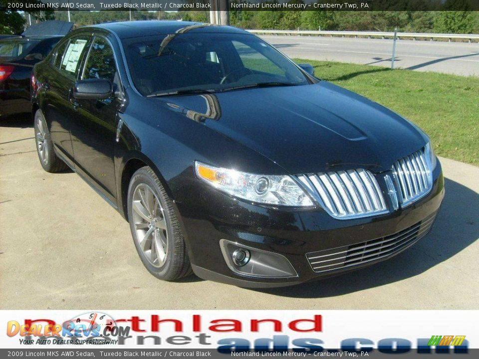 2009 Lincoln MKS AWD Sedan Tuxedo Black Metallic / Charcoal Black Photo #5