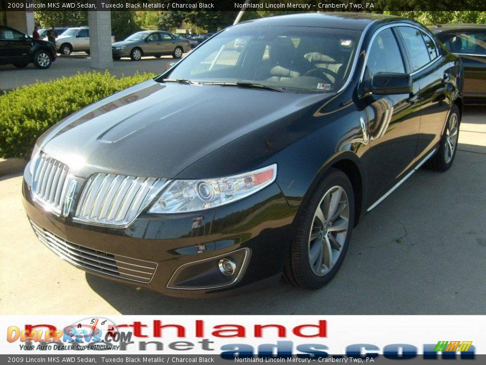 2009 Lincoln MKS AWD Sedan Tuxedo Black Metallic / Charcoal Black Photo #7