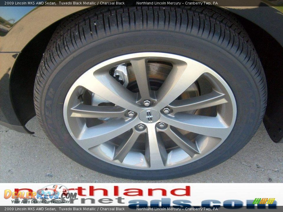 2009 Lincoln MKS AWD Sedan Tuxedo Black Metallic / Charcoal Black Photo #8