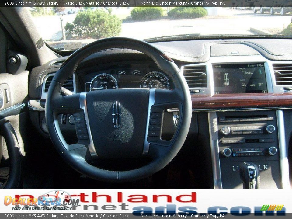 2009 Lincoln MKS AWD Sedan Tuxedo Black Metallic / Charcoal Black Photo #13