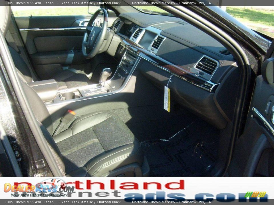 2009 Lincoln MKS AWD Sedan Tuxedo Black Metallic / Charcoal Black Photo #16