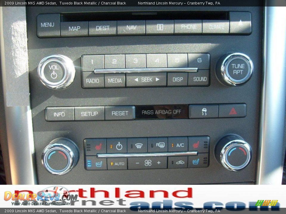 2009 Lincoln MKS AWD Sedan Tuxedo Black Metallic / Charcoal Black Photo #19