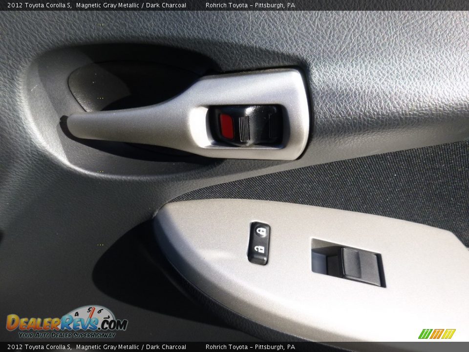 2012 Toyota Corolla S Magnetic Gray Metallic / Dark Charcoal Photo #10