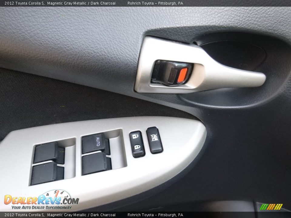2012 Toyota Corolla S Magnetic Gray Metallic / Dark Charcoal Photo #17