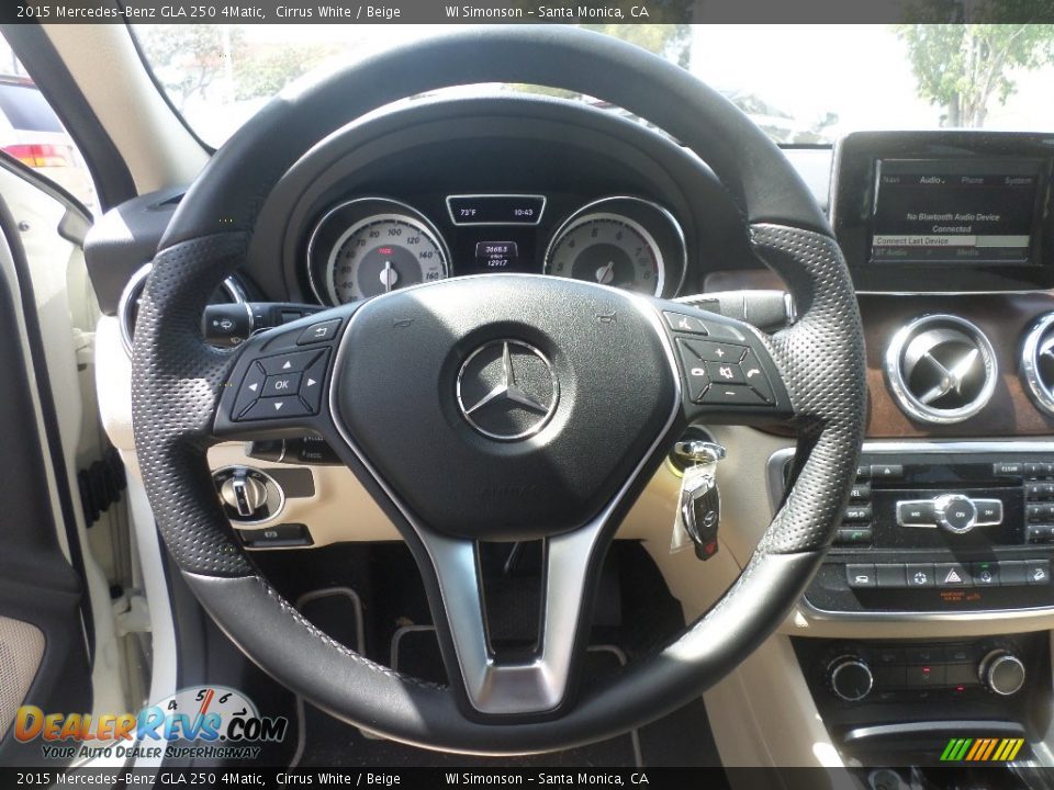 2015 Mercedes-Benz GLA 250 4Matic Cirrus White / Beige Photo #12