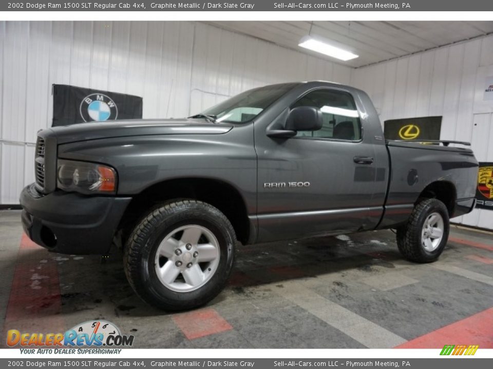 2002 Dodge Ram 1500 SLT Regular Cab 4x4 Graphite Metallic / Dark Slate Gray Photo #2