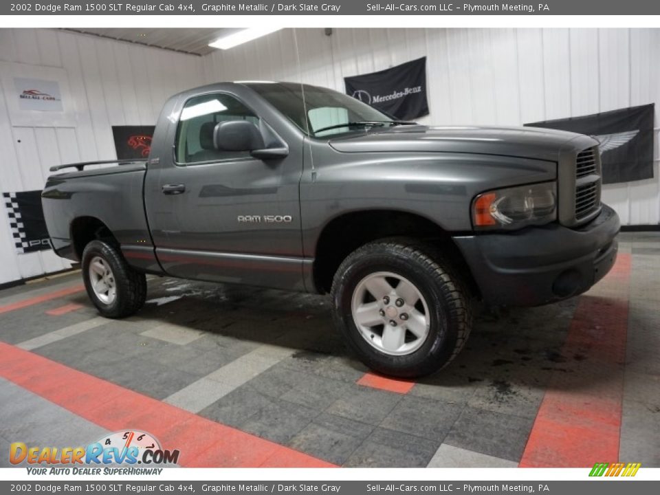 2002 Dodge Ram 1500 SLT Regular Cab 4x4 Graphite Metallic / Dark Slate Gray Photo #6