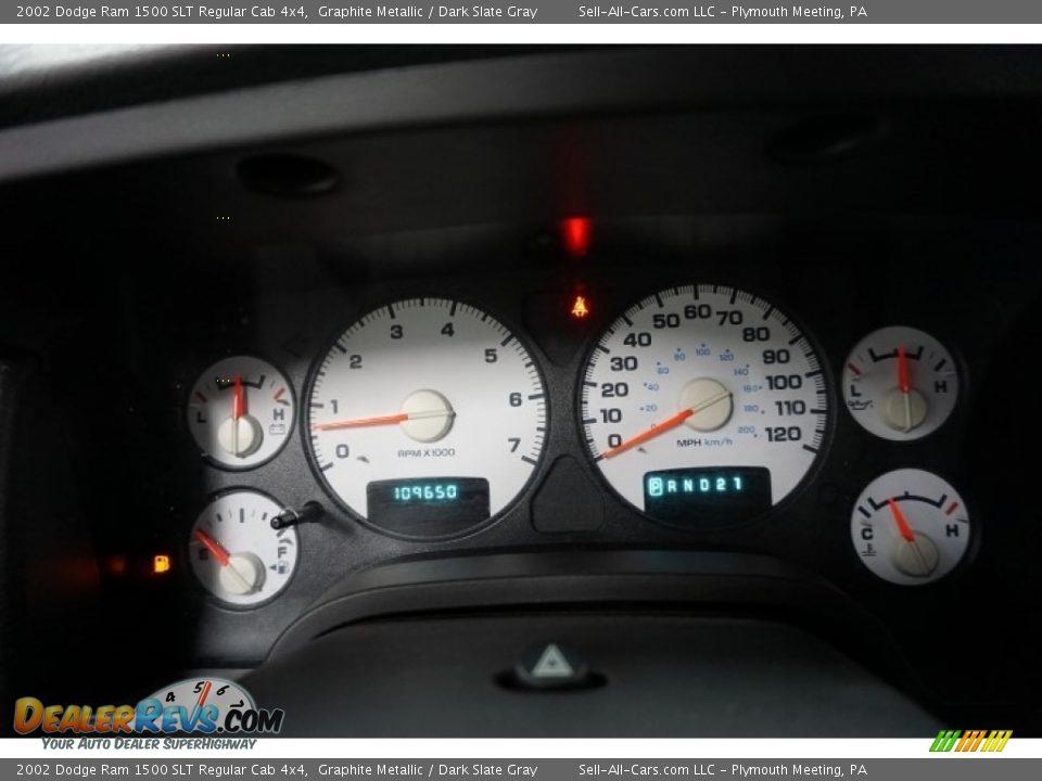 2002 Dodge Ram 1500 SLT Regular Cab 4x4 Graphite Metallic / Dark Slate Gray Photo #30
