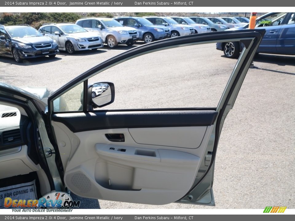 2014 Subaru Impreza 2.0i 4 Door Jasmine Green Metallic / Ivory Photo #20