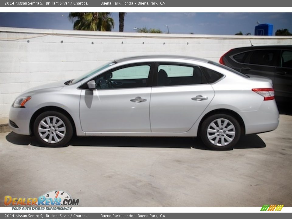 2014 Nissan Sentra S Brilliant Silver / Charcoal Photo #10