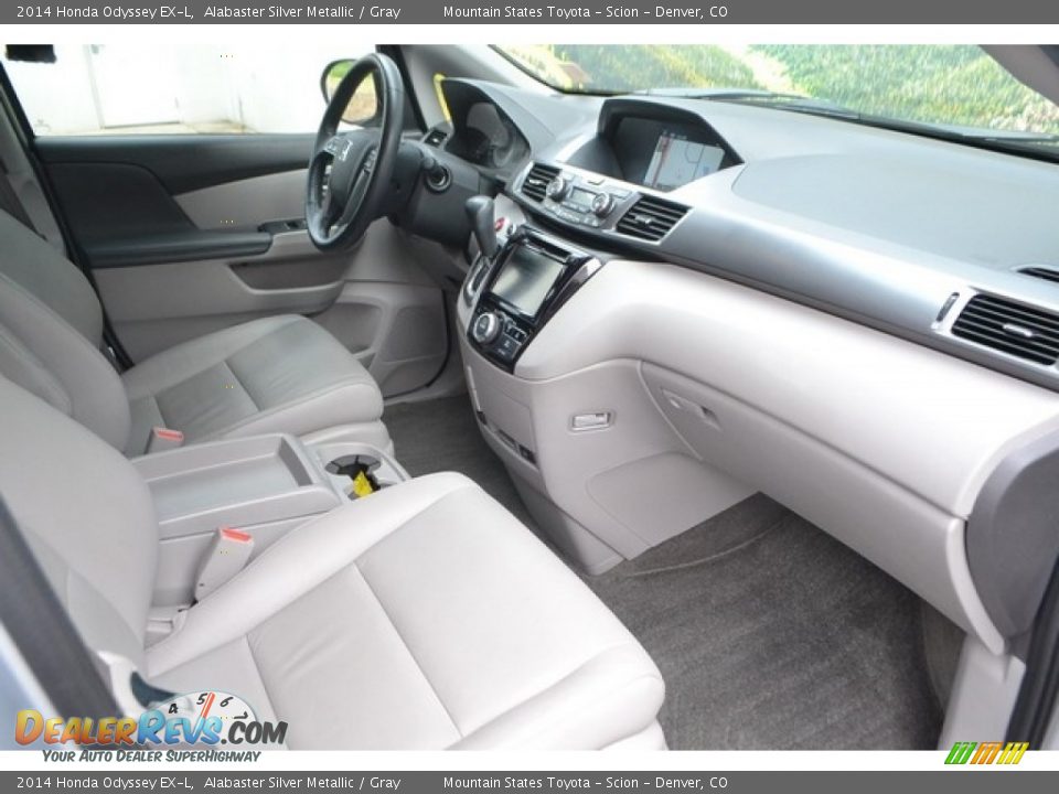 2014 Honda Odyssey EX-L Alabaster Silver Metallic / Gray Photo #17