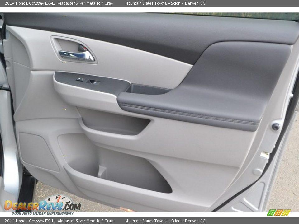 2014 Honda Odyssey EX-L Alabaster Silver Metallic / Gray Photo #28