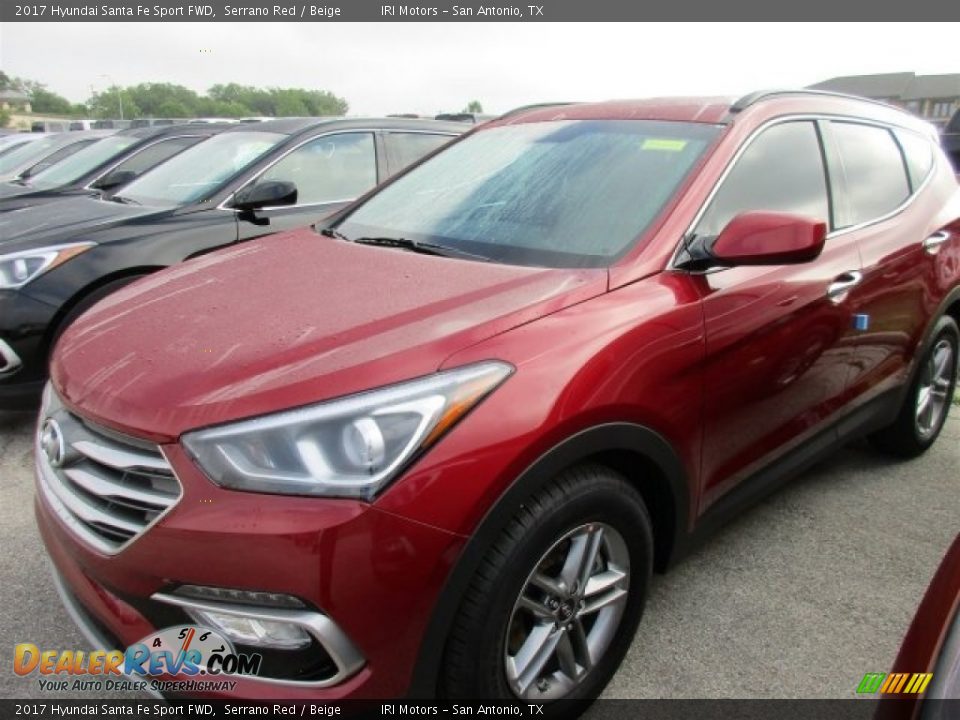 2017 Hyundai Santa Fe Sport FWD Serrano Red / Beige Photo #2