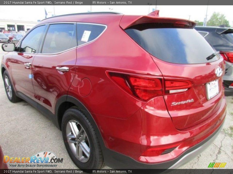 2017 Hyundai Santa Fe Sport FWD Serrano Red / Beige Photo #4