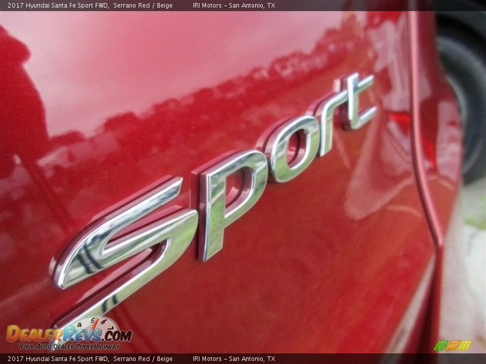 2017 Hyundai Santa Fe Sport FWD Serrano Red / Beige Photo #6