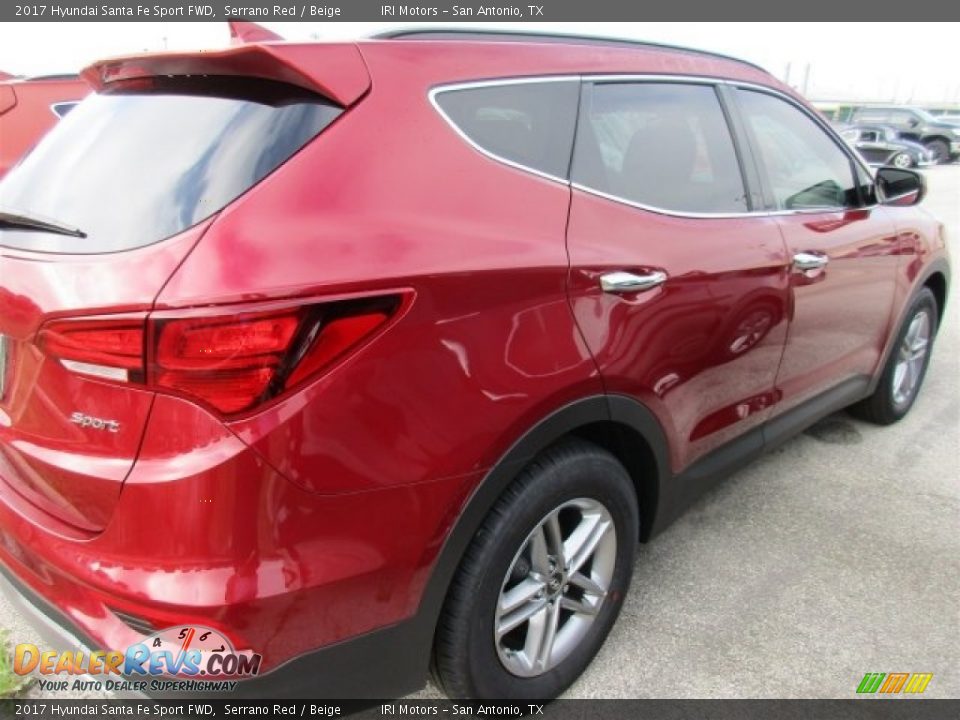 2017 Hyundai Santa Fe Sport FWD Serrano Red / Beige Photo #7