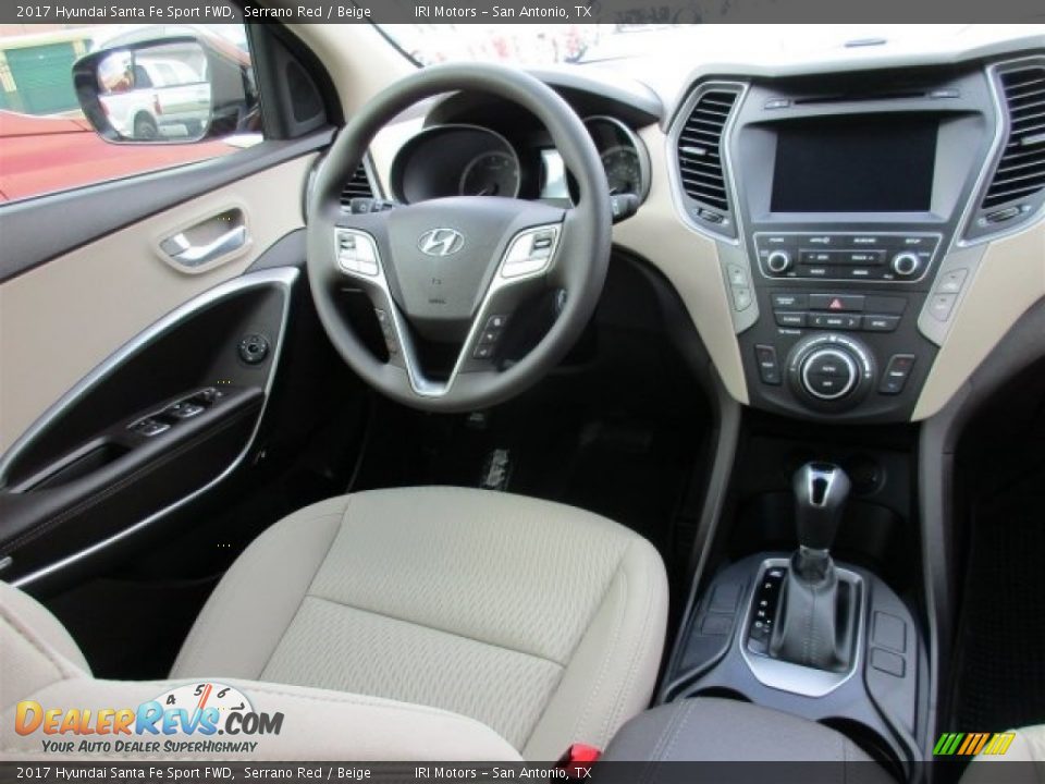 2017 Hyundai Santa Fe Sport FWD Serrano Red / Beige Photo #8