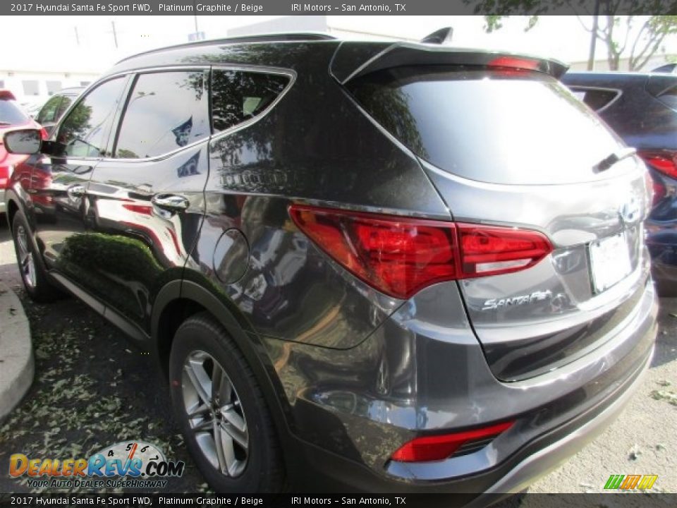 2017 Hyundai Santa Fe Sport FWD Platinum Graphite / Beige Photo #4