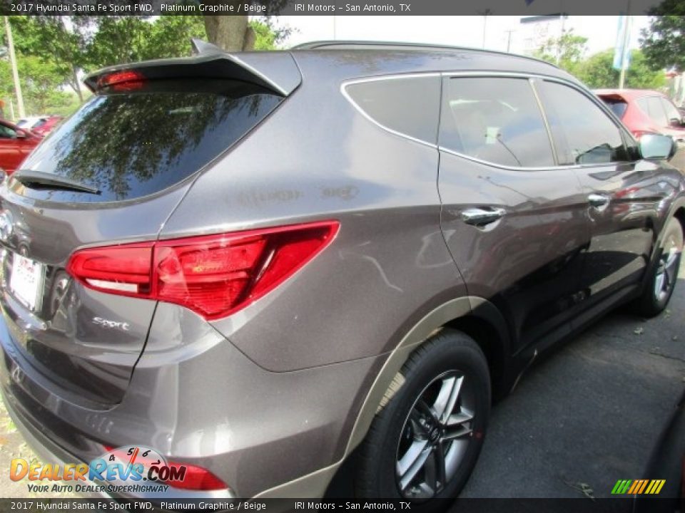 2017 Hyundai Santa Fe Sport FWD Platinum Graphite / Beige Photo #7