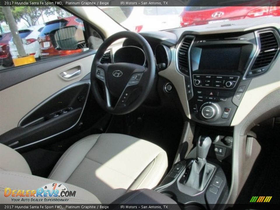 2017 Hyundai Santa Fe Sport FWD Platinum Graphite / Beige Photo #8