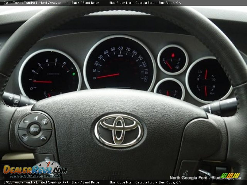 2011 Toyota Tundra Limited CrewMax 4x4 Black / Sand Beige Photo #20