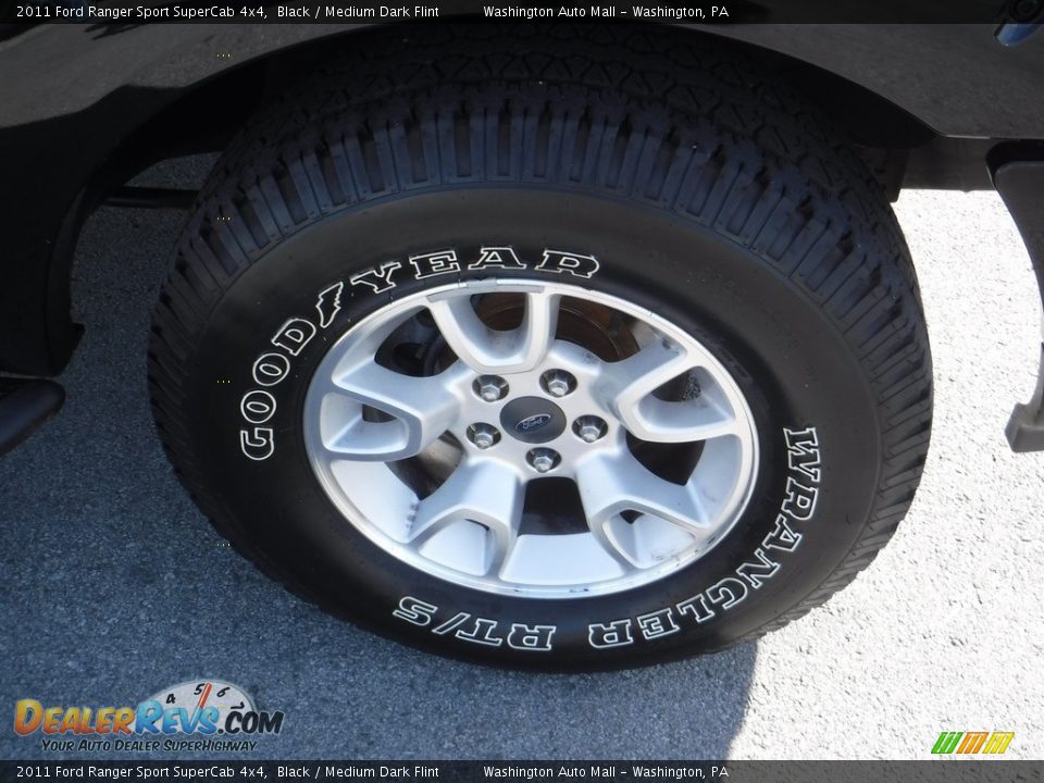 2011 Ford Ranger Sport SuperCab 4x4 Black / Medium Dark Flint Photo #3