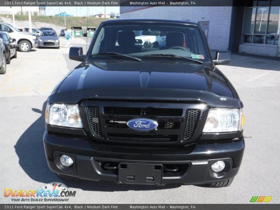 2011 Ford Ranger Sport SuperCab 4x4 Black / Medium Dark Flint Photo #4
