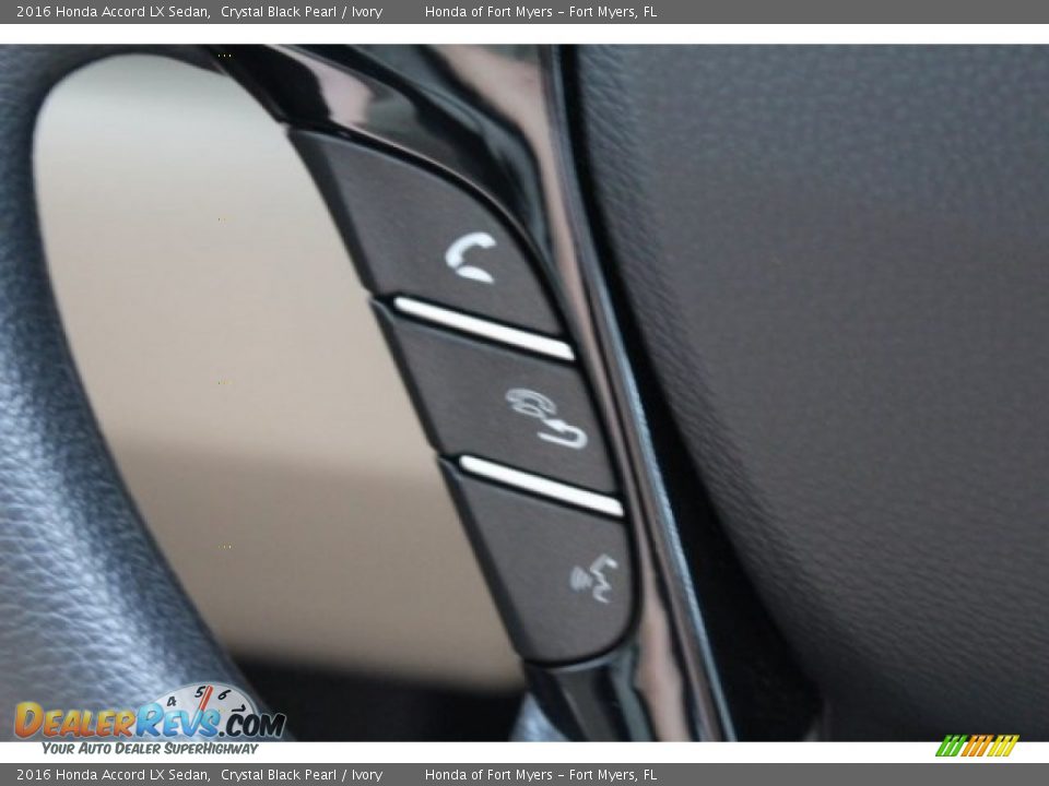 2016 Honda Accord LX Sedan Crystal Black Pearl / Ivory Photo #13