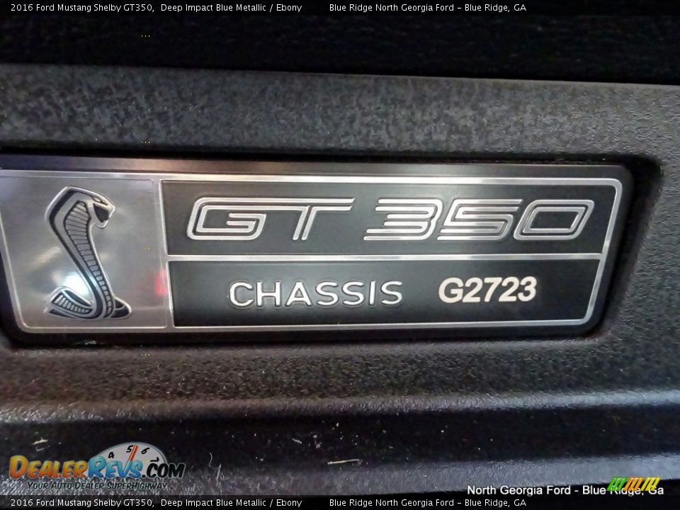 2016 Ford Mustang Shelby GT350 Deep Impact Blue Metallic / Ebony Photo #26