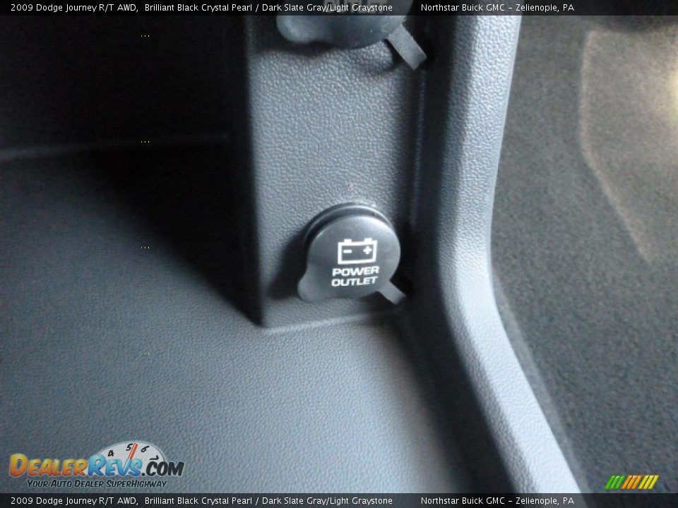 2009 Dodge Journey R/T AWD Brilliant Black Crystal Pearl / Dark Slate Gray/Light Graystone Photo #30