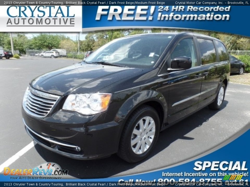 2013 Chrysler Town & Country Touring Brilliant Black Crystal Pearl / Dark Frost Beige/Medium Frost Beige Photo #1