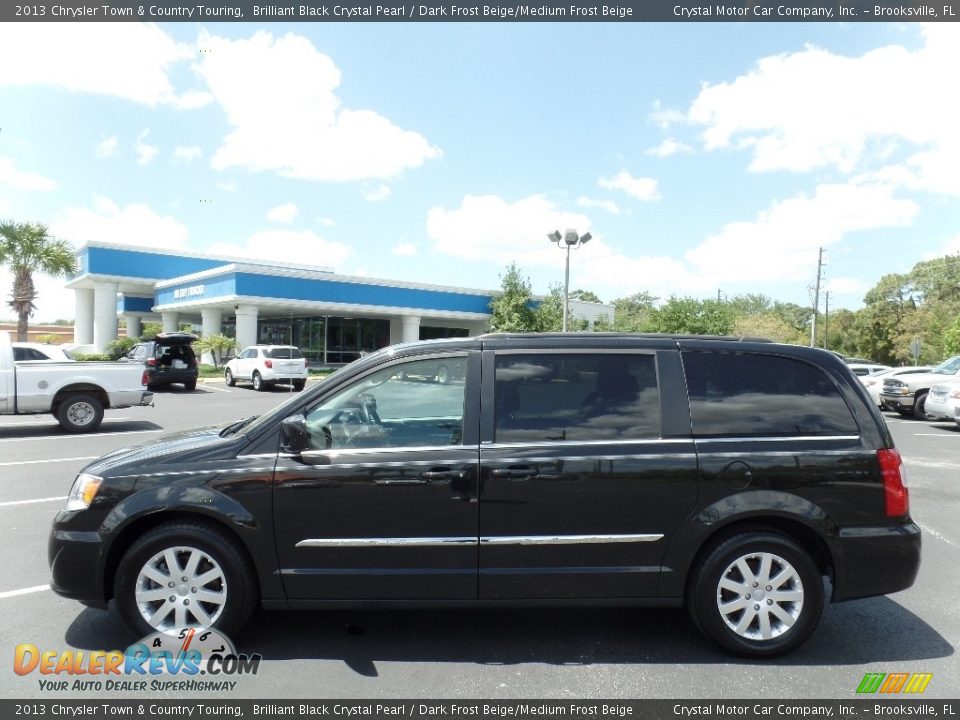 2013 Chrysler Town & Country Touring Brilliant Black Crystal Pearl / Dark Frost Beige/Medium Frost Beige Photo #2