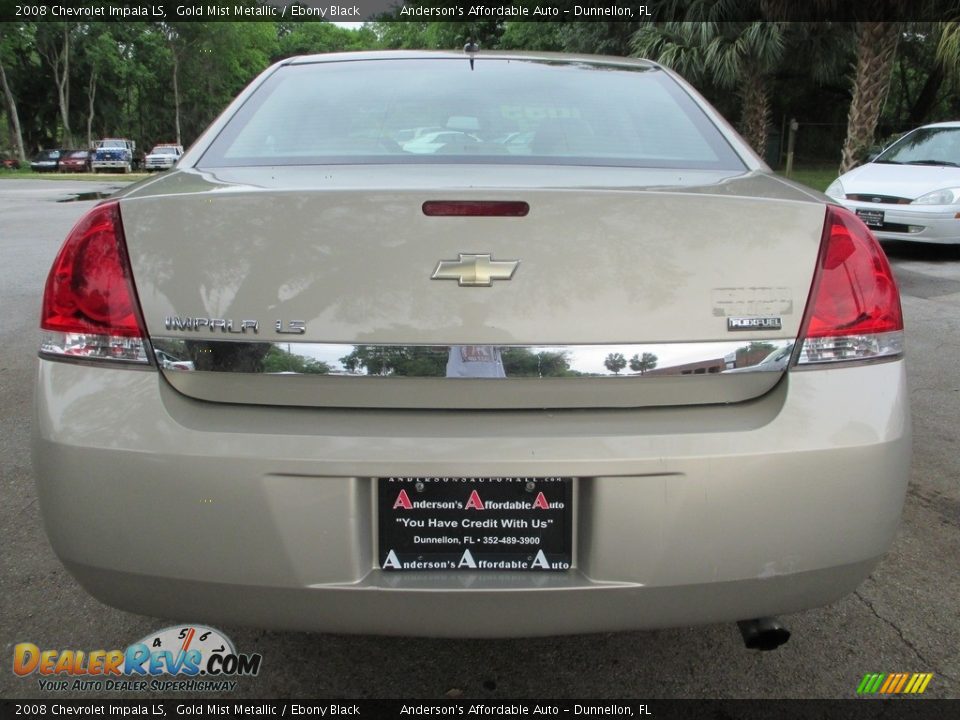 2008 Chevrolet Impala LS Gold Mist Metallic / Ebony Black Photo #4