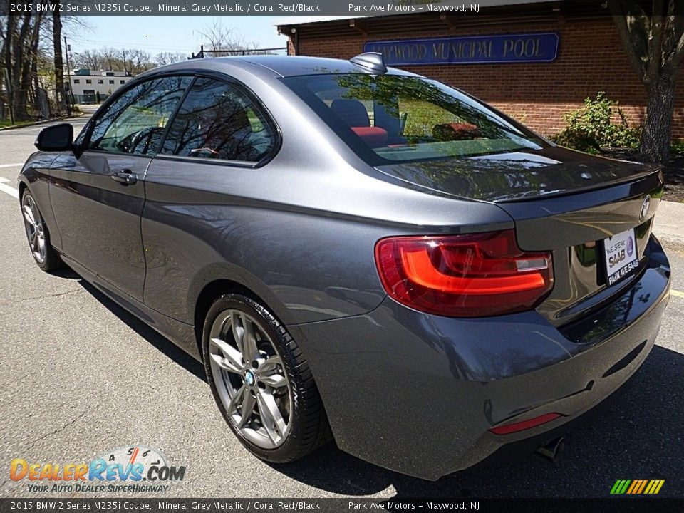 2015 BMW 2 Series M235i Coupe Mineral Grey Metallic / Coral Red/Black Photo #3