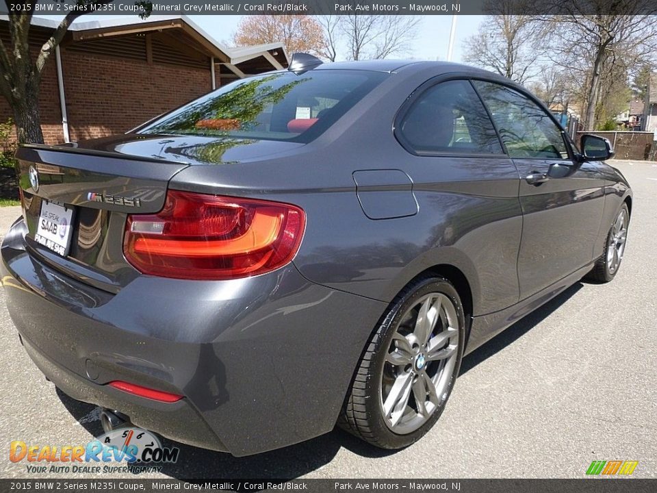2015 BMW 2 Series M235i Coupe Mineral Grey Metallic / Coral Red/Black Photo #5