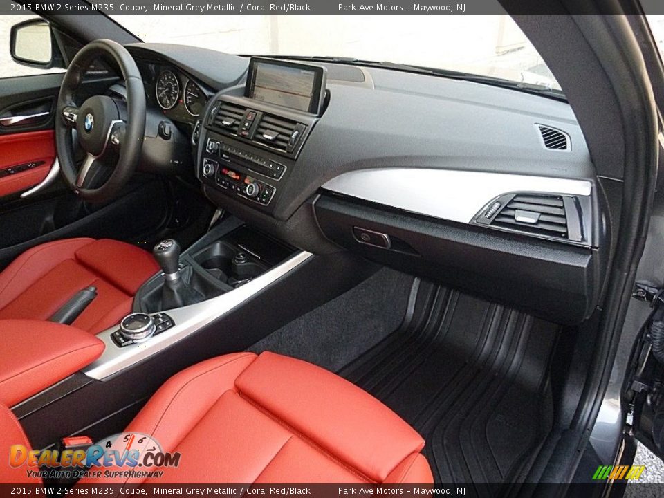 2015 BMW 2 Series M235i Coupe Mineral Grey Metallic / Coral Red/Black Photo #21