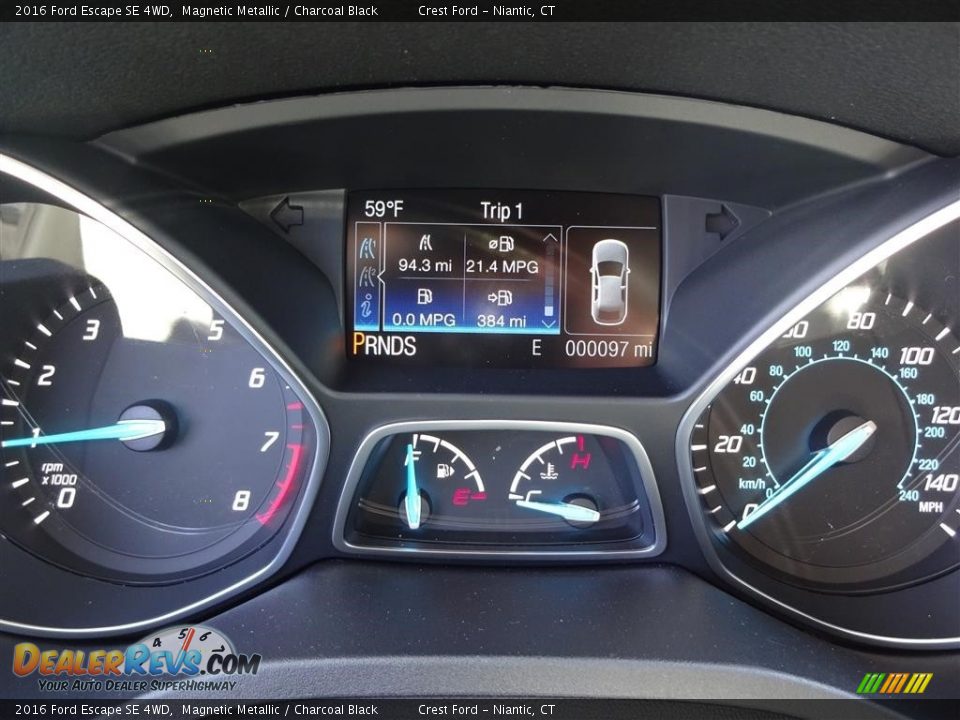 2016 Ford Escape SE 4WD Magnetic Metallic / Charcoal Black Photo #15