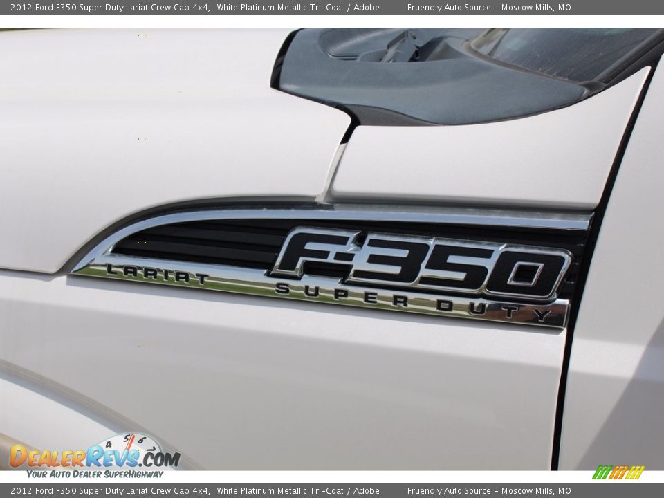 2012 Ford F350 Super Duty Lariat Crew Cab 4x4 White Platinum Metallic Tri-Coat / Adobe Photo #15